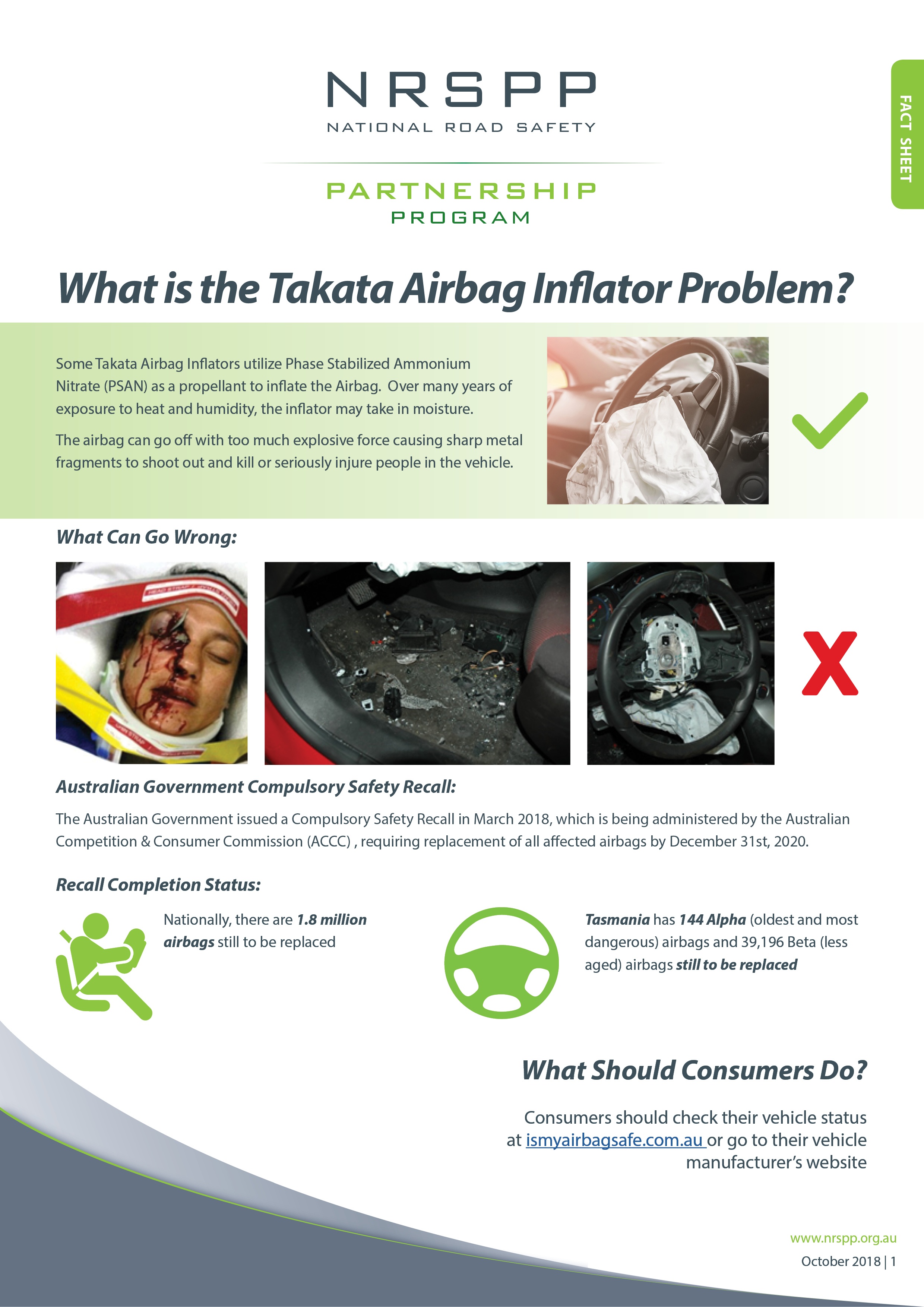 What is the Takata Airbag Inflator Problem? NRSPP Australia